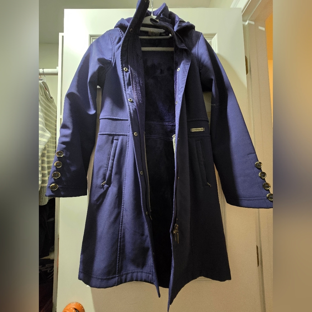 Merrell Women's Purple Hooded Coat With Aeroblock